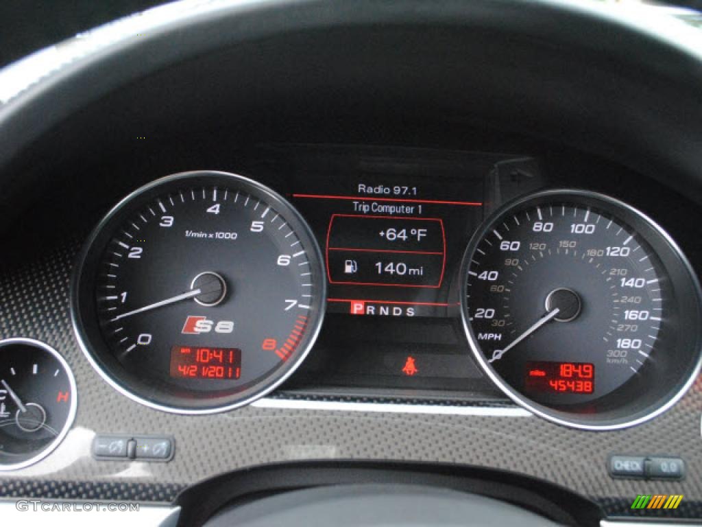 2008 Audi S8 5.2 quattro Gauges Photo #48408391
