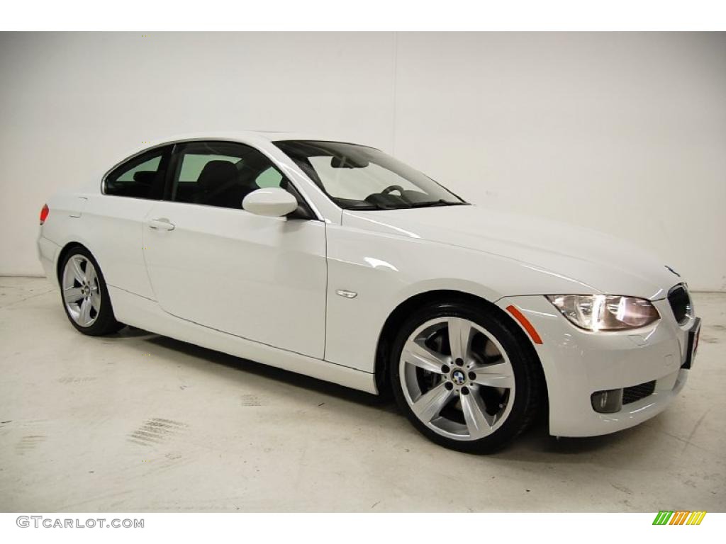 2008 3 Series 335i Coupe - Alpine White / Black photo #2