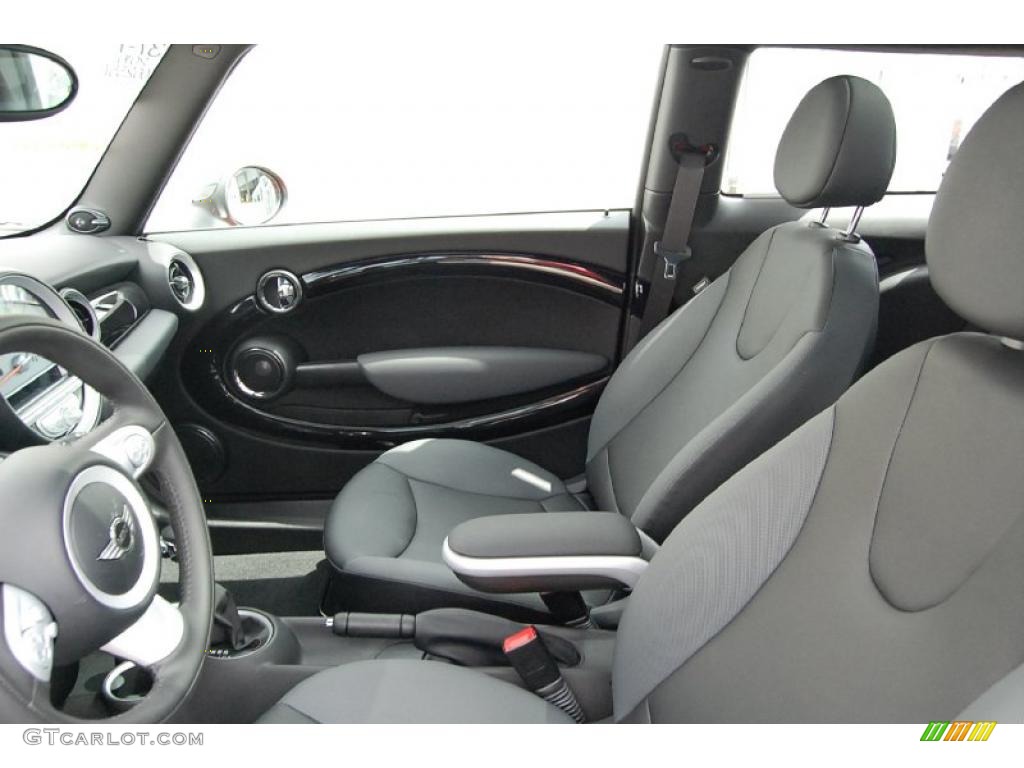 Grey/Carbon Black Interior 2010 Mini Cooper Hardtop Photo #48410308
