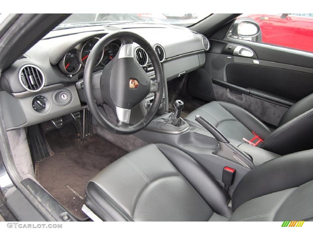 Black/Stone Grey Interior 2006 Porsche Boxster Standard Boxster Model Photo #48410662