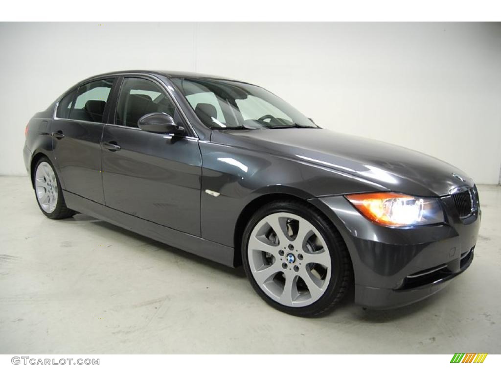 2008 3 Series 335i Sedan - Sparkling Graphite Metallic / Black photo #2