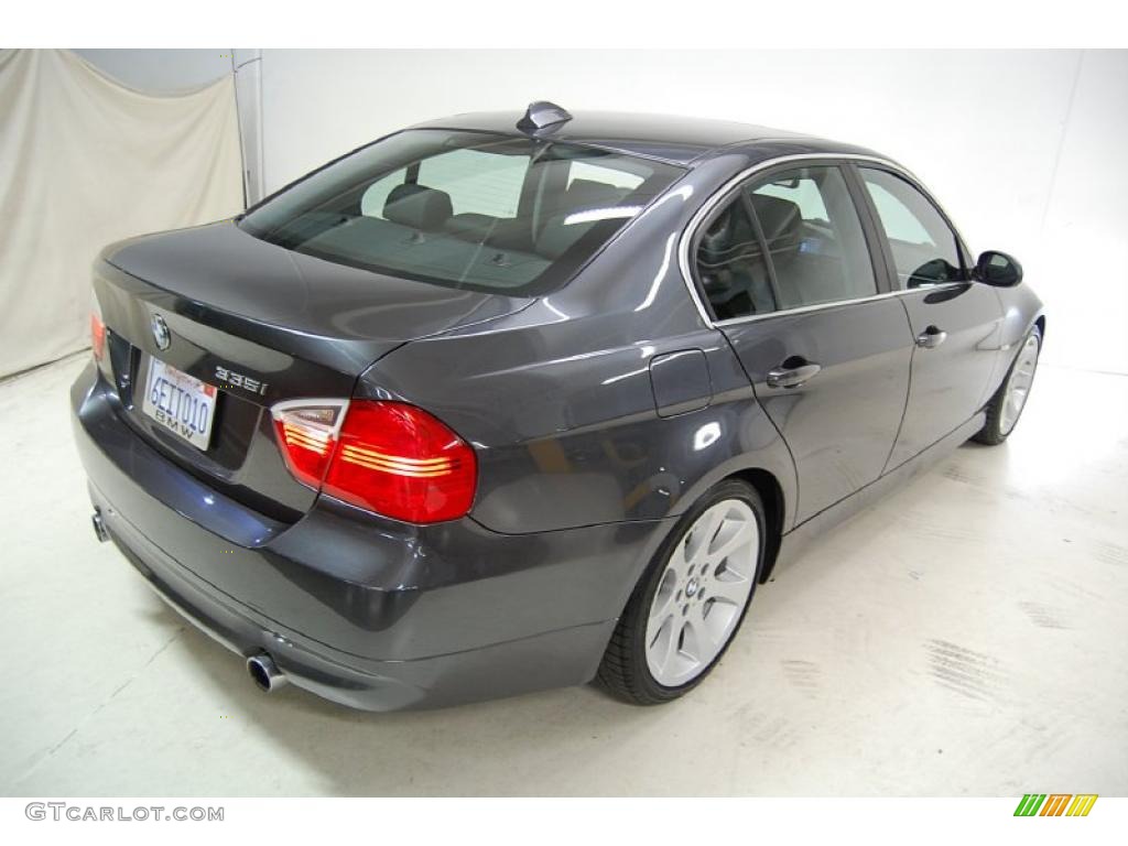 2008 3 Series 335i Sedan - Sparkling Graphite Metallic / Black photo #6