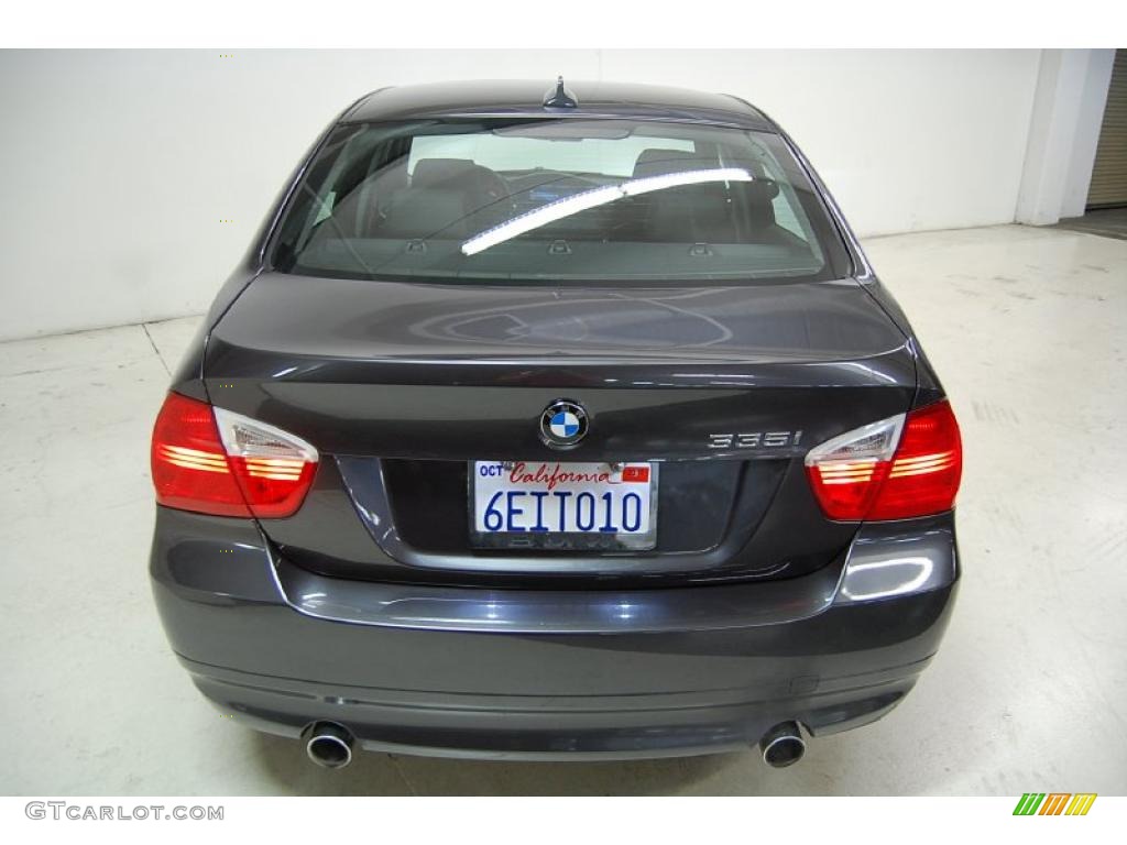 2008 3 Series 335i Sedan - Sparkling Graphite Metallic / Black photo #7