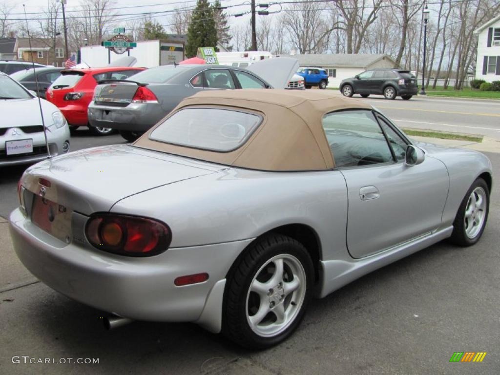 2000 MX-5 Miata LS Roadster - Highlight Silver Metallic / Beige photo #2