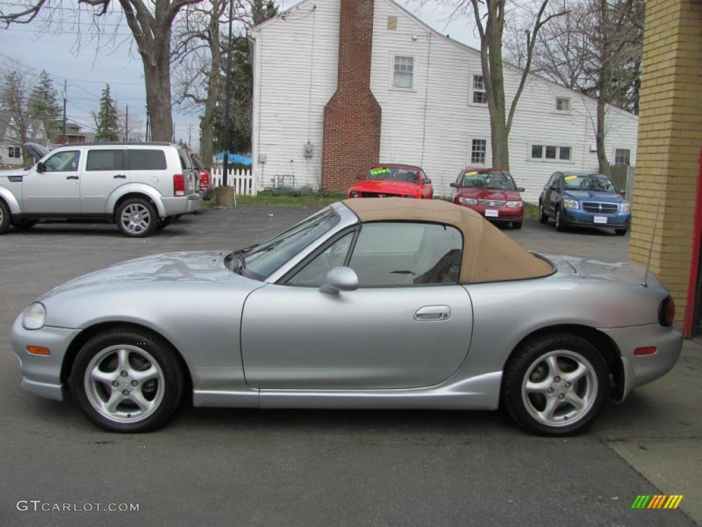 Highlight Silver Metallic 2000 Mazda MX-5 Miata LS Roadster Exterior Photo #48411889