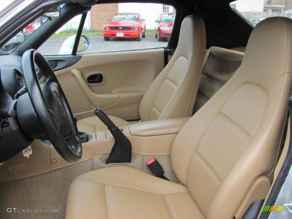 Beige Interior 2000 Mazda MX-5 Miata LS Roadster Photo #48411937