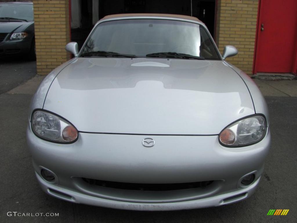 2000 MX-5 Miata LS Roadster - Highlight Silver Metallic / Beige photo #12
