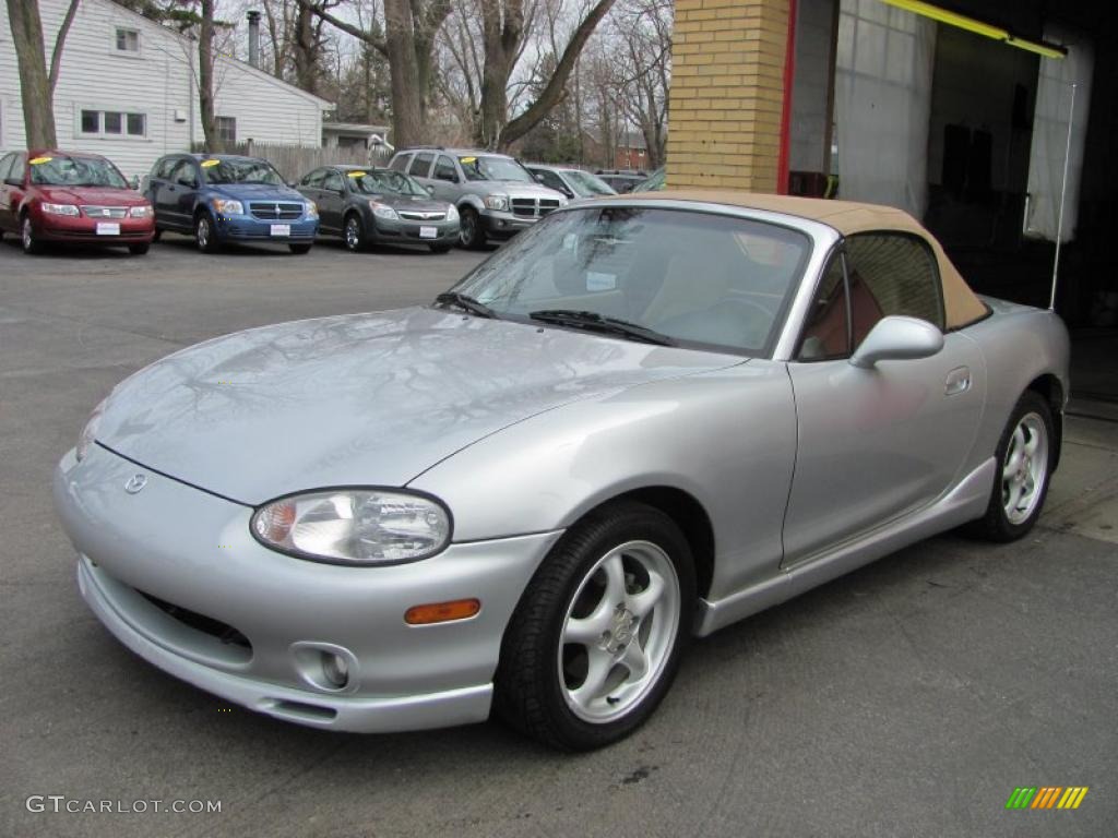 2000 MX-5 Miata LS Roadster - Highlight Silver Metallic / Beige photo #17