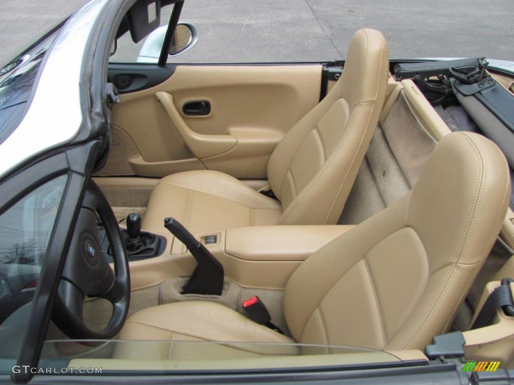 Beige Interior 2000 Mazda MX-5 Miata LS Roadster Photo #48412096
