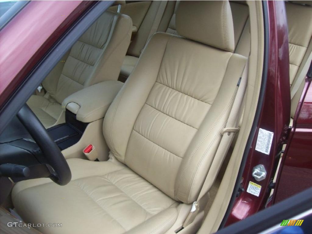 2008 Accord EX-L Sedan - Basque Red Pearl / Gray photo #6