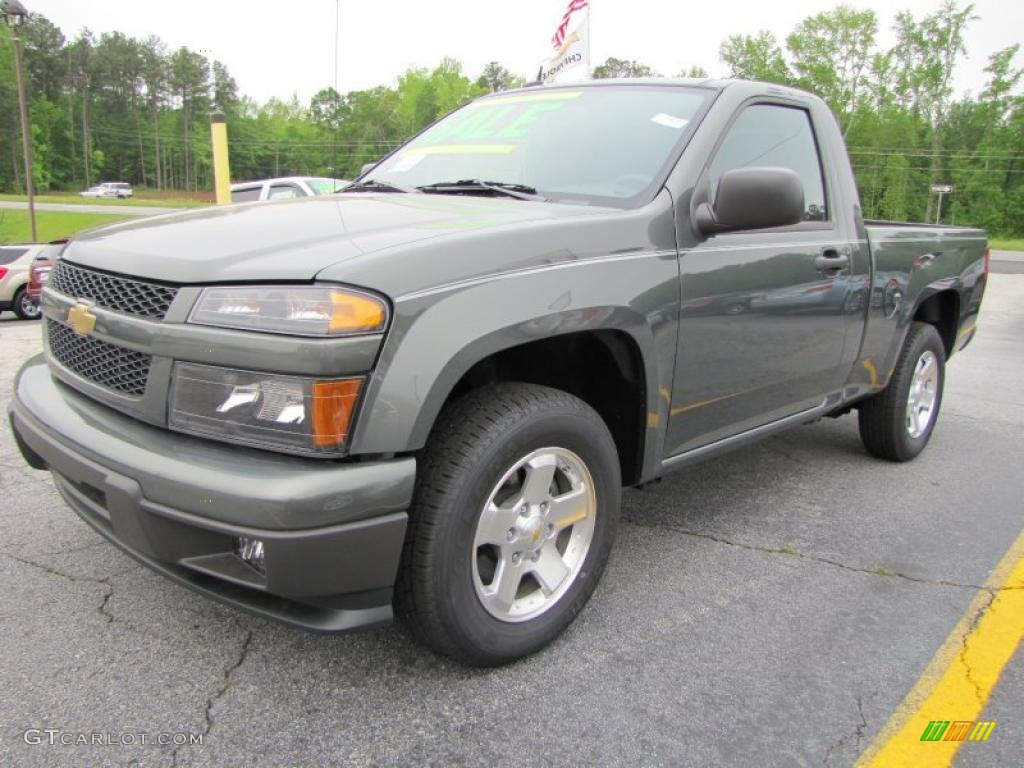 Steel Green Metallic 2011 Chevrolet Colorado LT Regular Cab Exterior Photo #48412825