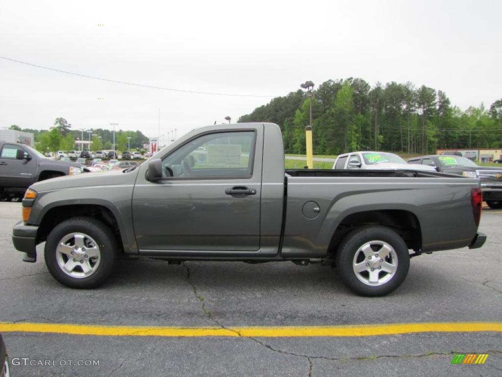 Steel Green Metallic 2011 Chevrolet Colorado LT Regular Cab Exterior Photo #48412837