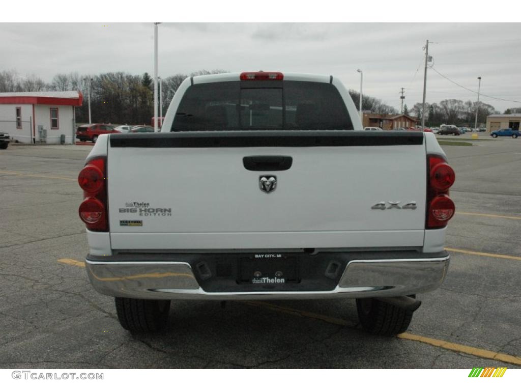 2007 Ram 1500 Big Horn Edition Quad Cab 4x4 - Bright White / Medium Slate Gray photo #5