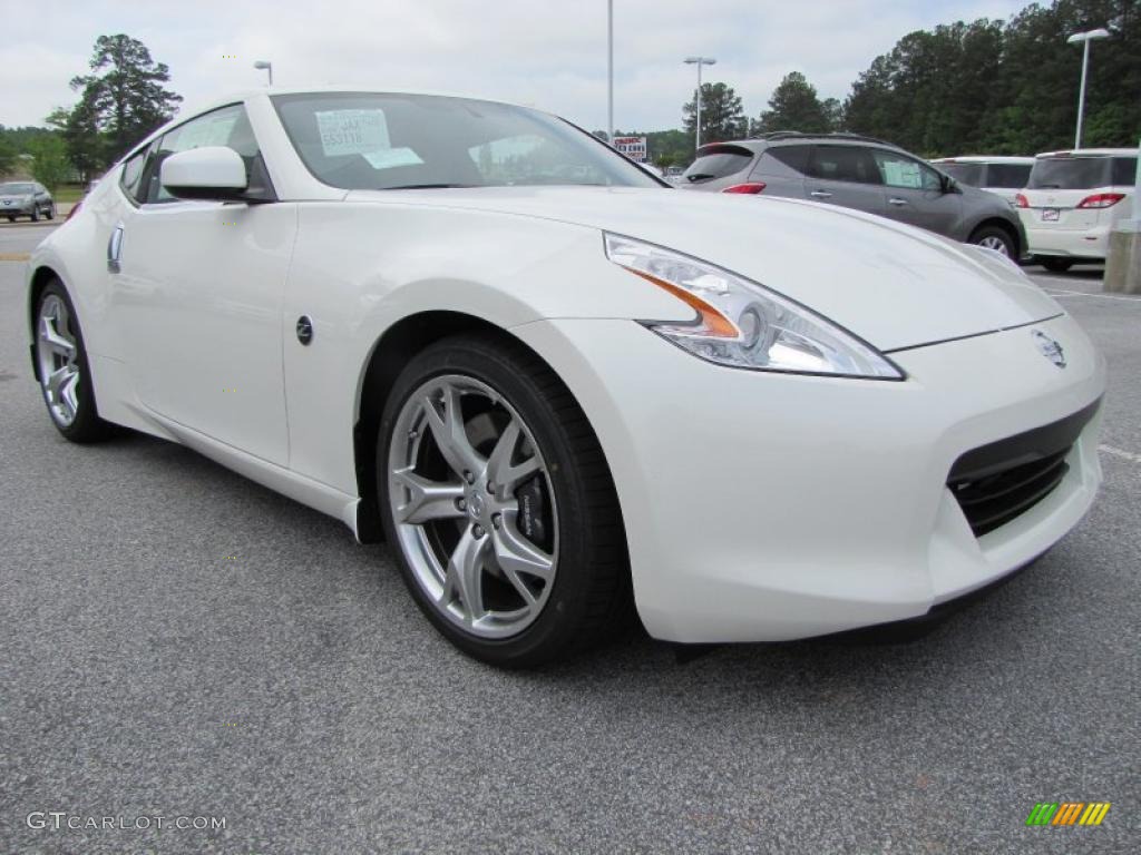 Pearl White 2011 Nissan 370Z Sport Coupe Exterior Photo #48416575