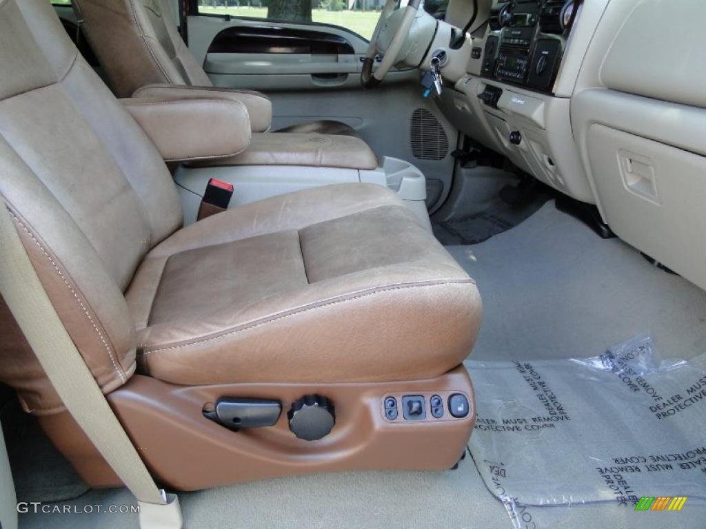 Castano Brown Leather Interior 2006 Ford F350 Super Duty King Ranch Crew Cab 4x4 Dually Photo #48419020