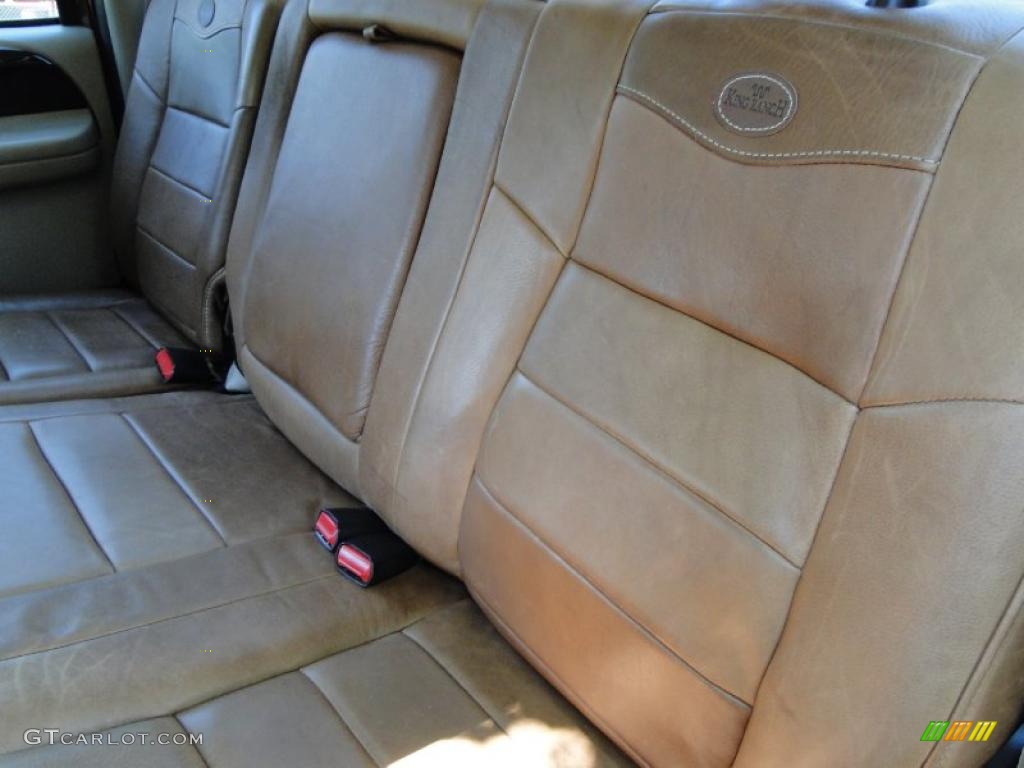 Castano Brown Leather Interior 2006 Ford F350 Super Duty King Ranch Crew Cab 4x4 Dually Photo #48419056