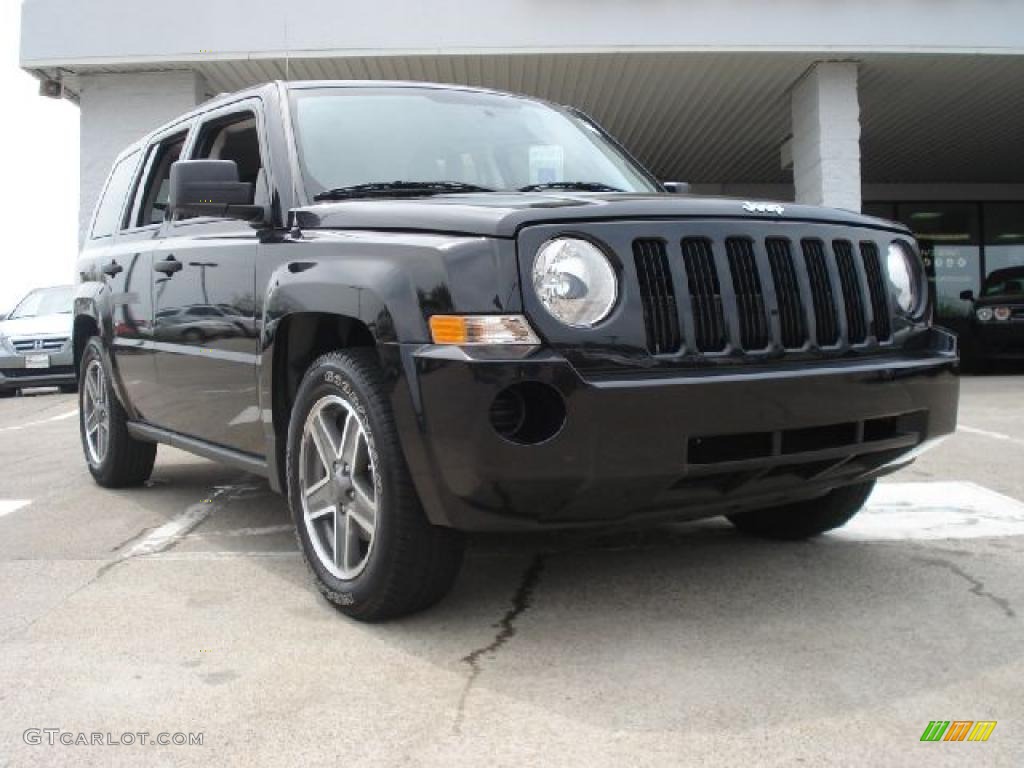 Brilliant Black Crystal Pearl 2009 Jeep Patriot Sport Exterior Photo #48419320