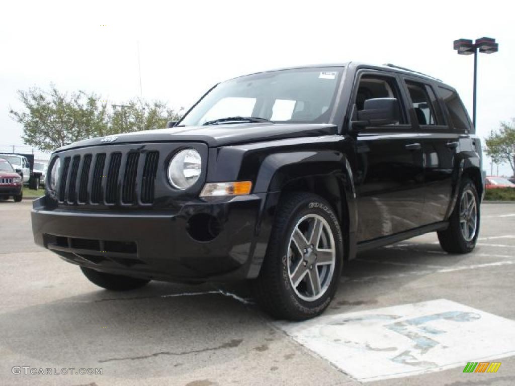 Brilliant Black Crystal Pearl 2009 Jeep Patriot Sport Exterior Photo #48419380