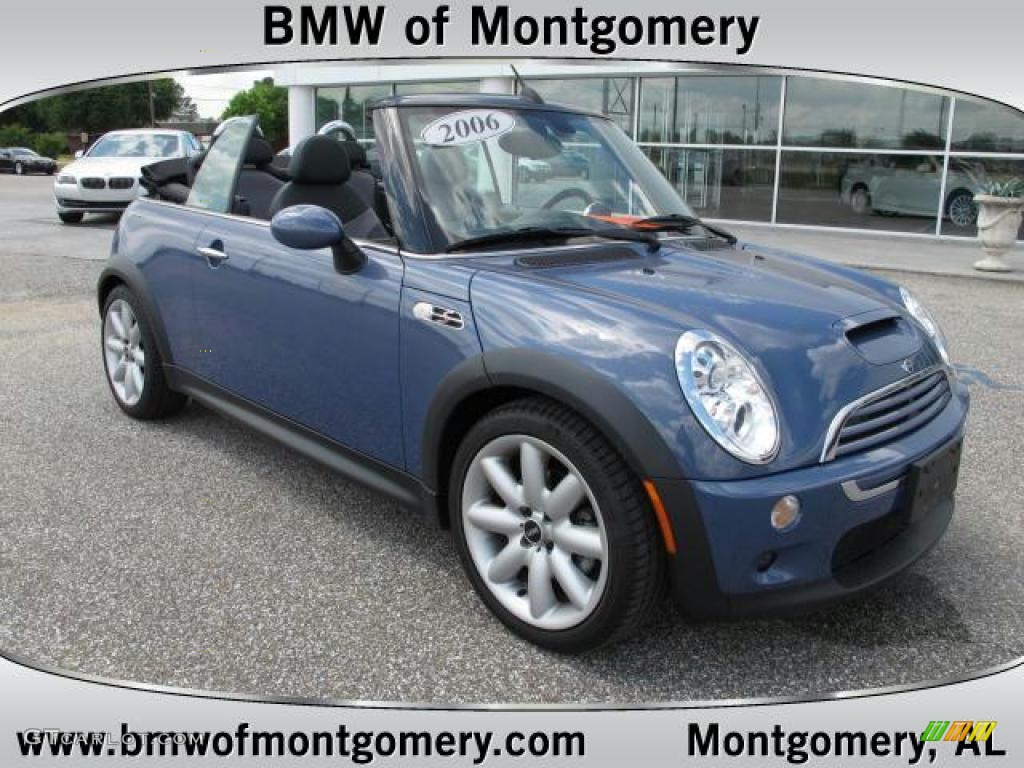 2006 Cooper S Convertible - Cool Blue Metallic / Space Gray/Panther Black photo #1