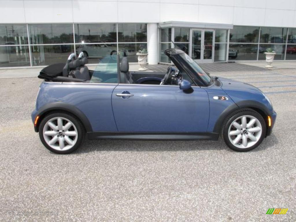 2006 Cooper S Convertible - Cool Blue Metallic / Space Gray/Panther Black photo #2