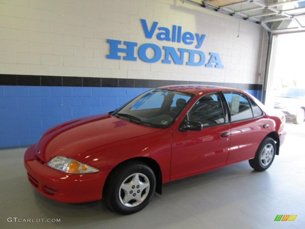 2001 Cavalier Sedan - Bright Red / Graphite photo #1