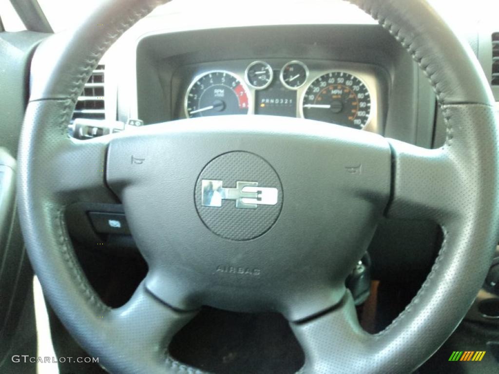 2009 Hummer H3 T Ebony/Pewter Steering Wheel Photo #48424117