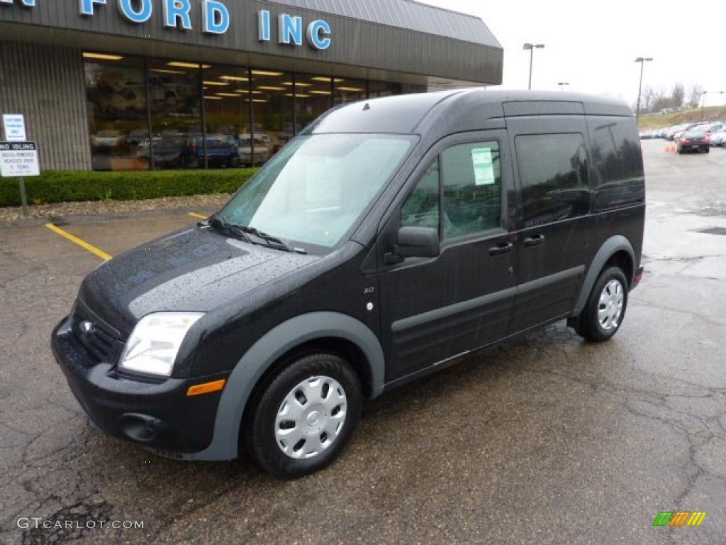 Panther Black Metallic 2011 Ford Transit Connect XLT Cargo Van Exterior Photo #48425872