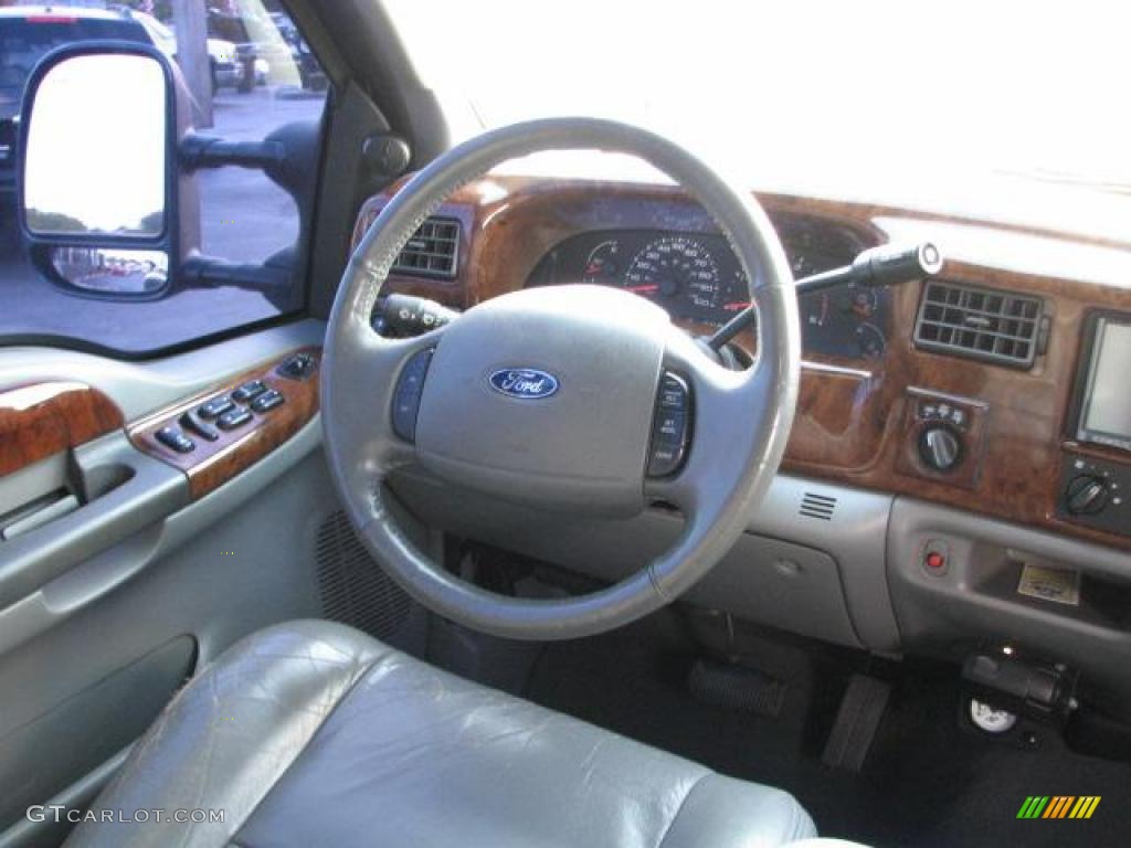 2004 Ford F350 Super Duty Lariat Crew Cab 4x4 Dually Medium Flint Steering Wheel Photo #48425911