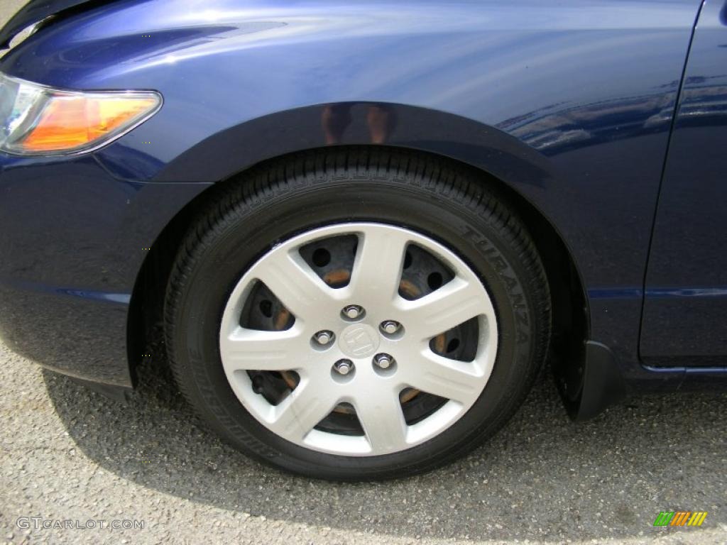 2007 Civic LX Coupe - Royal Blue Pearl / Gray photo #9