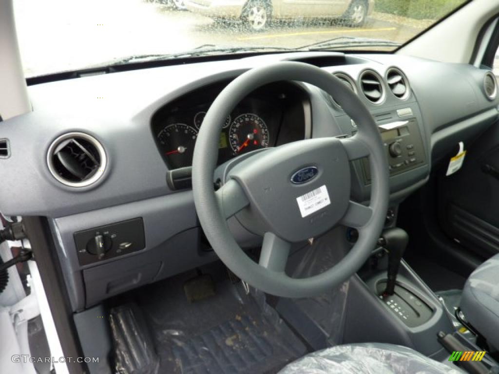 2011 Ford Transit Connect XL Cargo Van Dark Grey Steering Wheel Photo #48426058