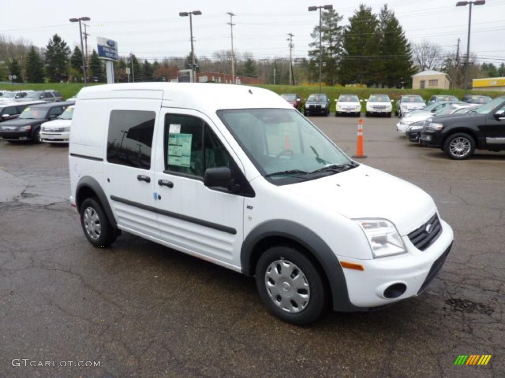 Frozen White 2011 Ford Transit Connect XLT Cargo Van Exterior Photo #48426169