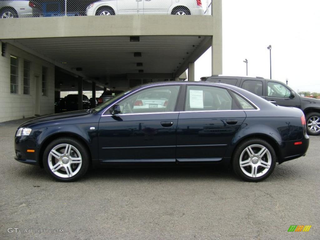 2008 A4 2.0T quattro Sedan - Deep Sea Blue Pearl Effect / Beige photo #8