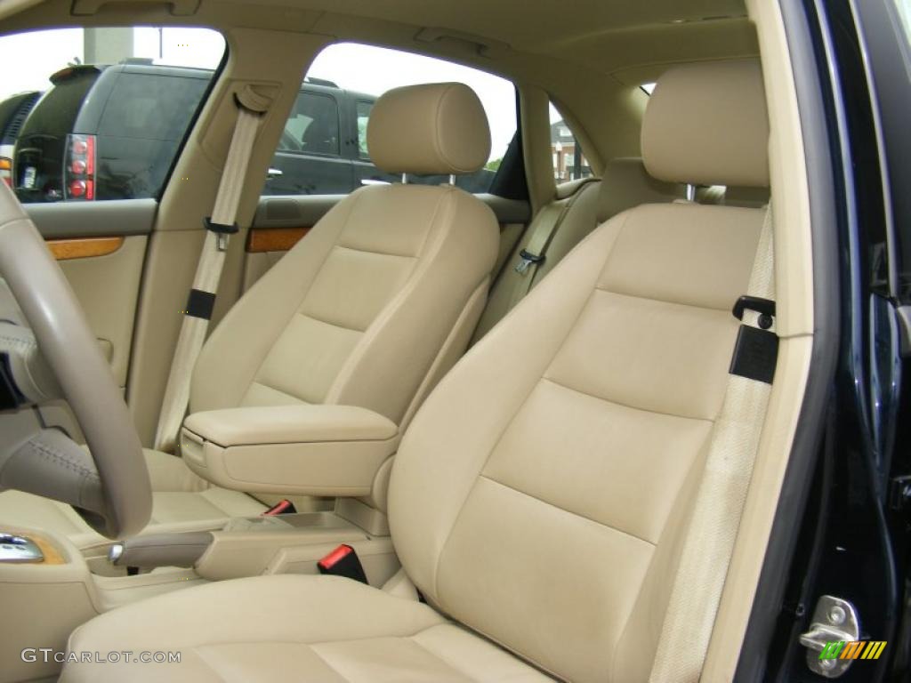 Beige Interior 2008 Audi A4 2.0T quattro Sedan Photo #48426445