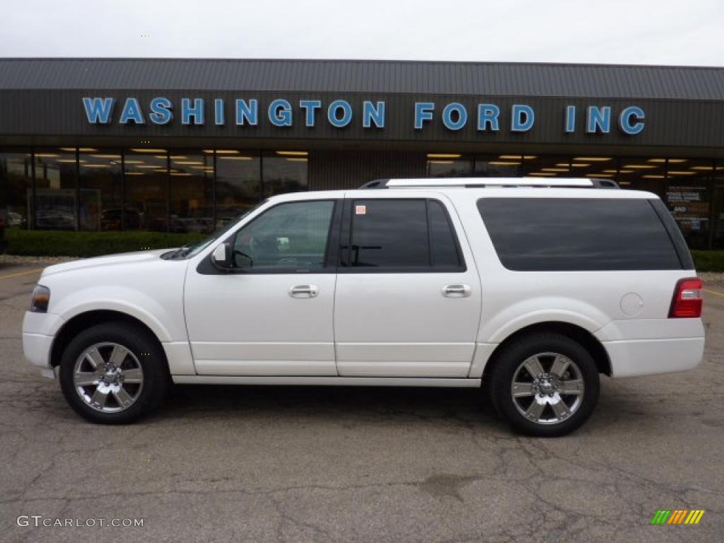 2010 Expedition EL Limited 4x4 - White Platinum Tri-Coat Metallic / Charcoal Black photo #1