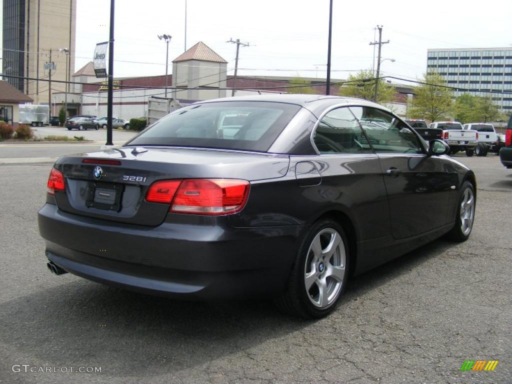 2008 3 Series 328i Convertible - Sparkling Graphite Metallic / Gray photo #11