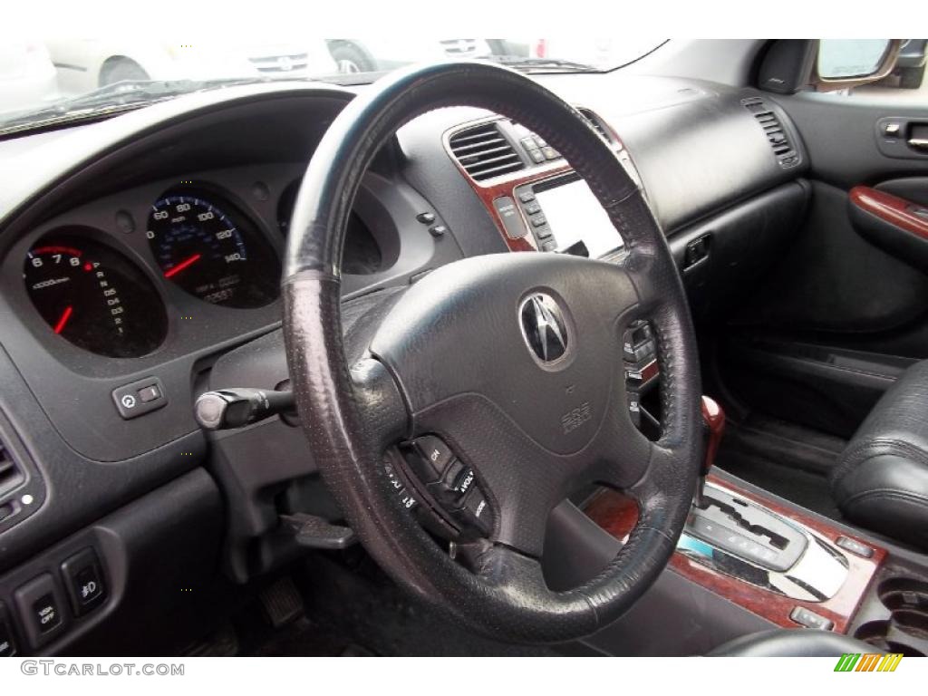 2004 Acura MDX Standard MDX Model Ebony Steering Wheel Photo #48429637