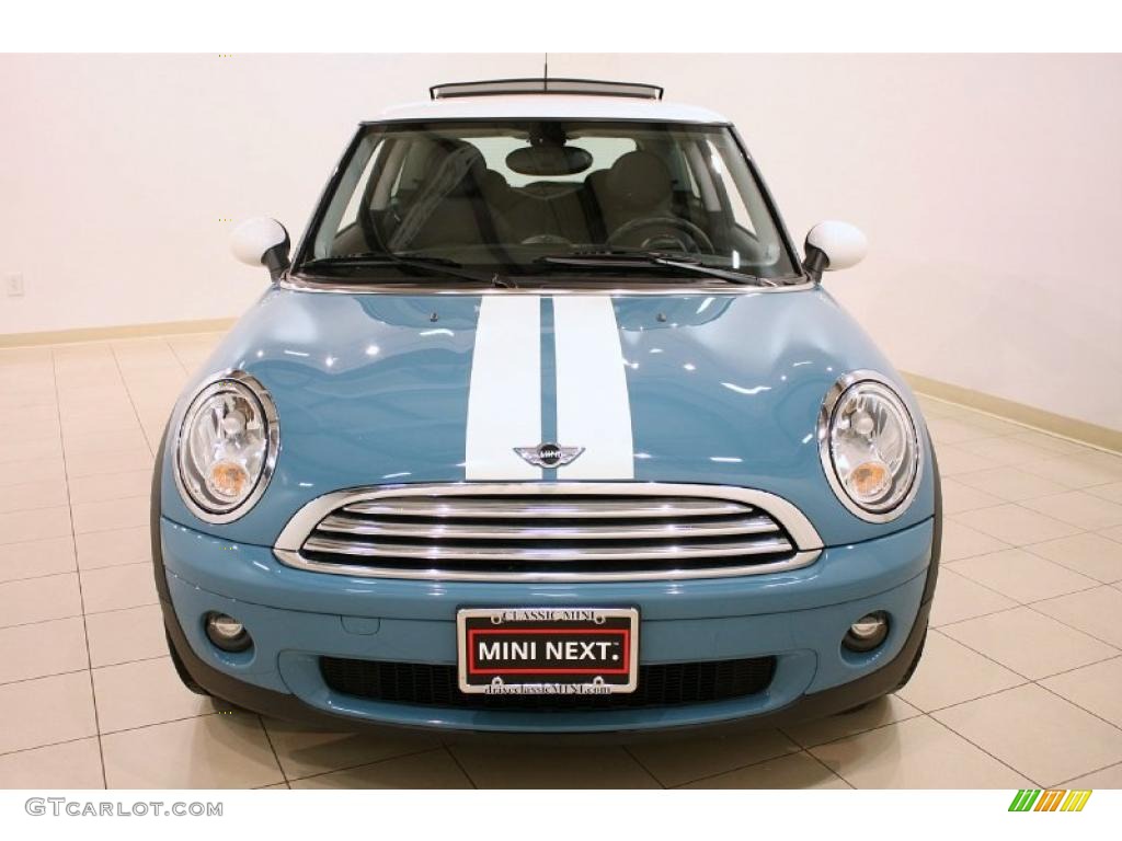 2008 Cooper Hardtop - Oxygen Blue / Punch Carbon Black photo #2