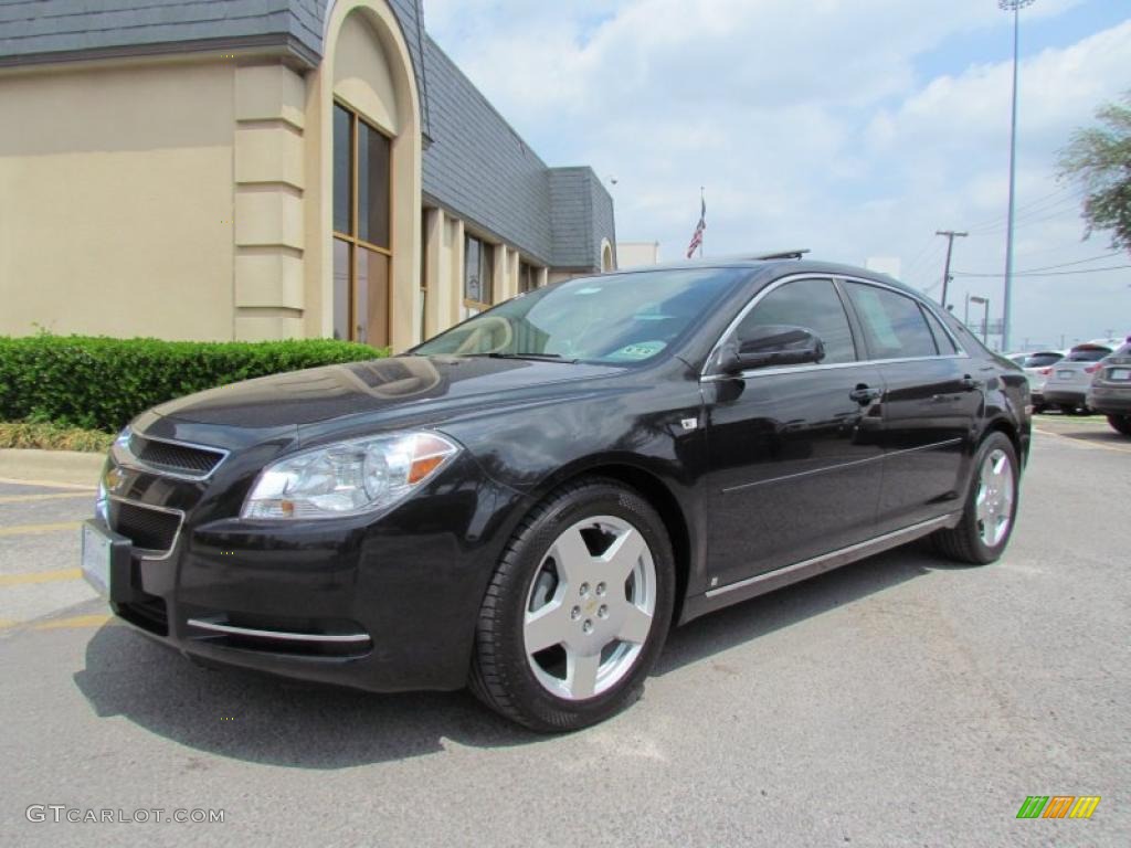 2008 Malibu LT Sedan - Black Granite Metallic / Titanium Gray photo #3