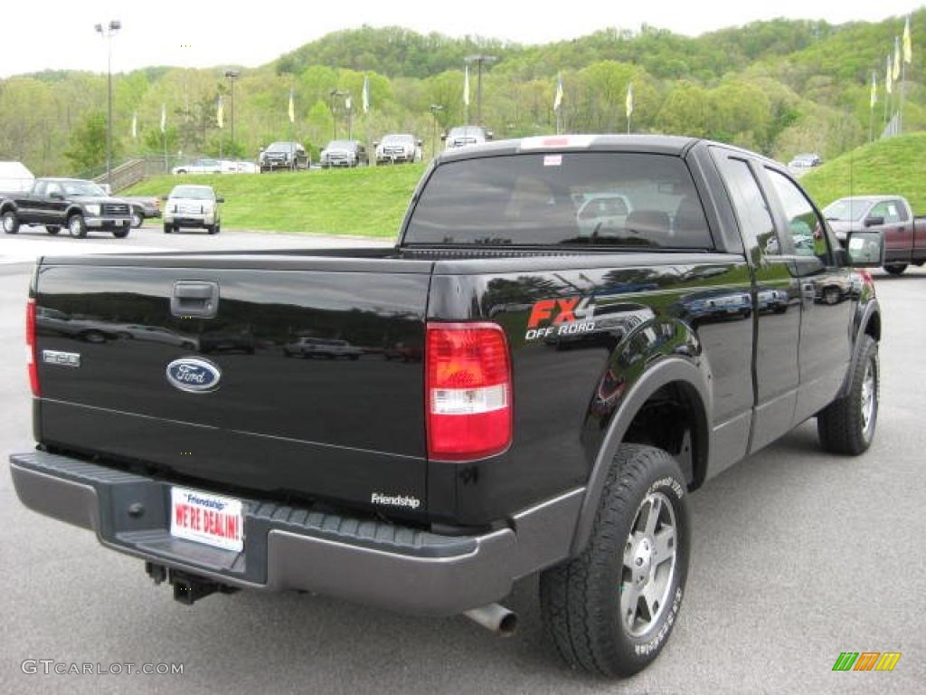 2005 F150 FX4 SuperCab 4x4 - Black / Black photo #6