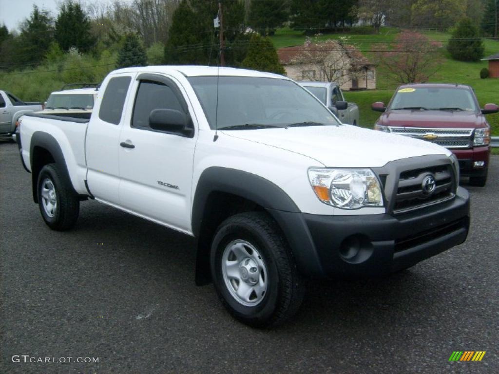 2010 Tacoma V6 Access Cab 4x4 - Super White / Graphite photo #1