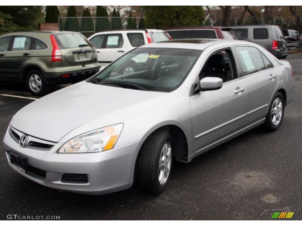 2007 Accord EX-L Sedan - Alabaster Silver Metallic / Black photo #1