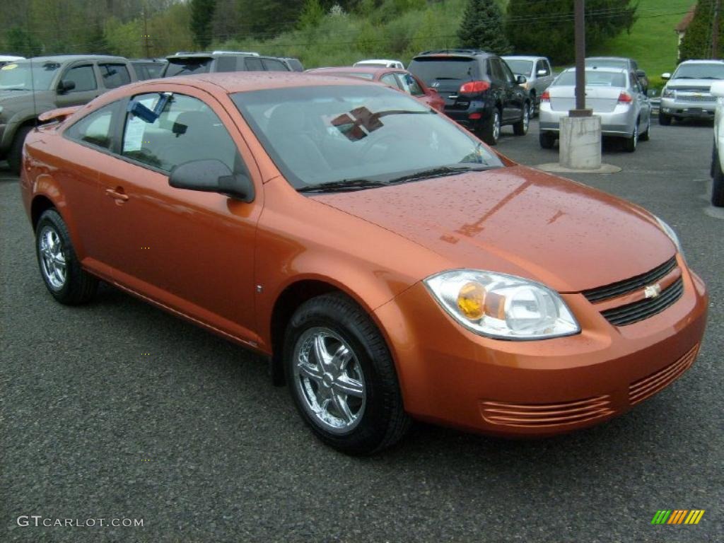 2007 Cobalt LS Coupe - Sunburst Orange Metallic / Gray photo #1