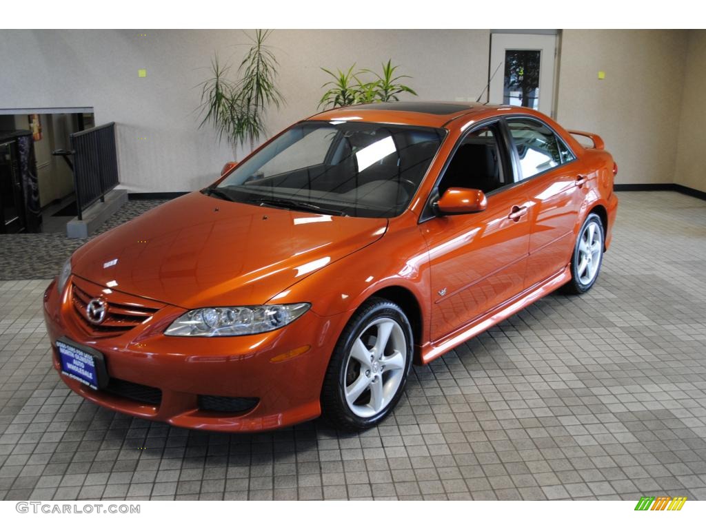 2004 MAZDA6 s Sport Sedan - Blazing Copper Metallic / Black photo #3