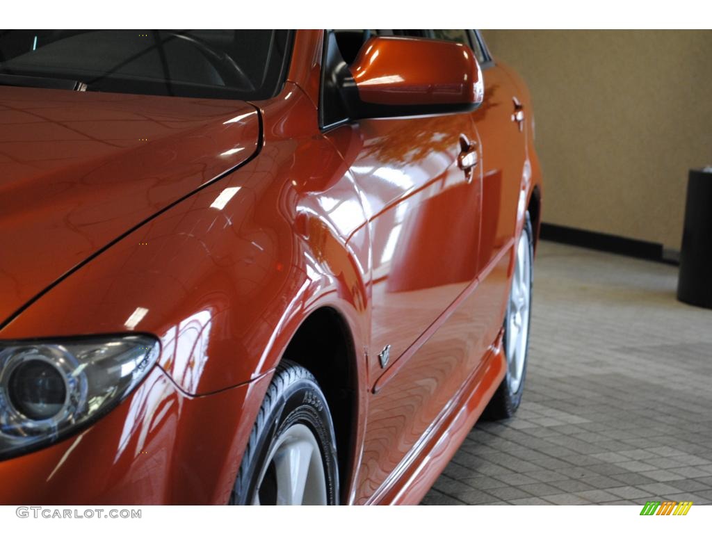 2004 MAZDA6 s Sport Sedan - Blazing Copper Metallic / Black photo #4