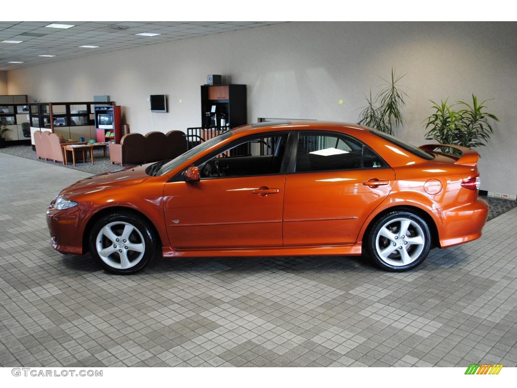 2004 MAZDA6 s Sport Sedan - Blazing Copper Metallic / Black photo #5