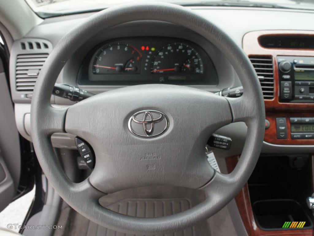 2004 Toyota Camry XLE Stone Steering Wheel Photo #48433752