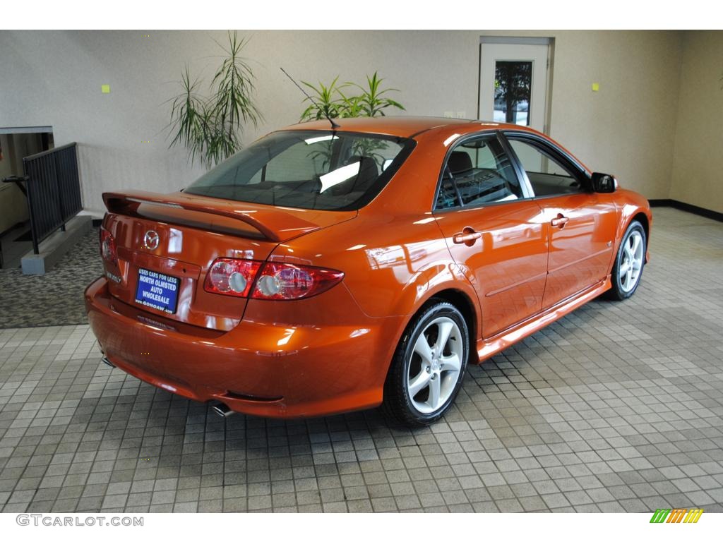 2004 MAZDA6 s Sport Sedan - Blazing Copper Metallic / Black photo #10
