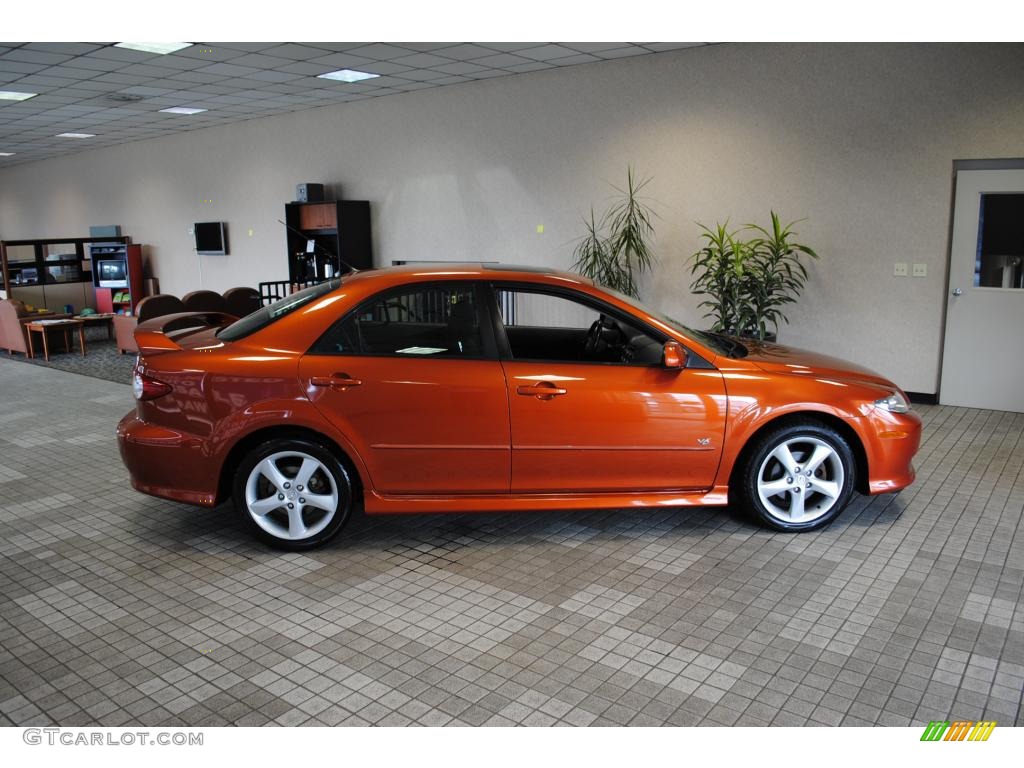 Blazing Copper Metallic 2004 Mazda MAZDA6 s Sport Sedan Exterior Photo #48433779