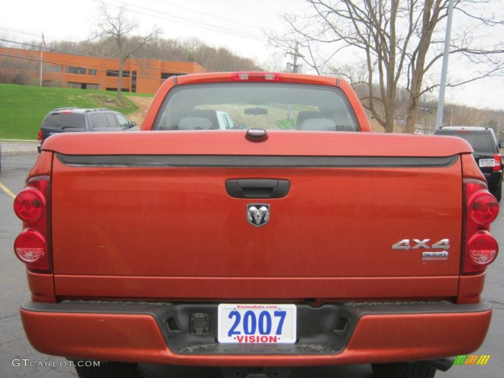 2007 Ram 1500 Sport Quad Cab 4x4 - Sunburst Orange Pearl / Medium Slate Gray photo #6