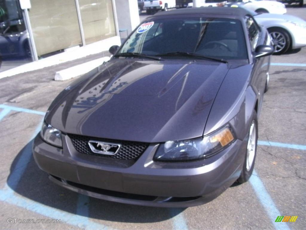 2003 Mustang V6 Convertible - Dark Shadow Grey Metallic / Dark Charcoal photo #2